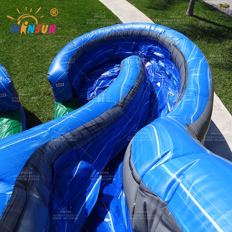 Tobogán acuático inflable de doble carril