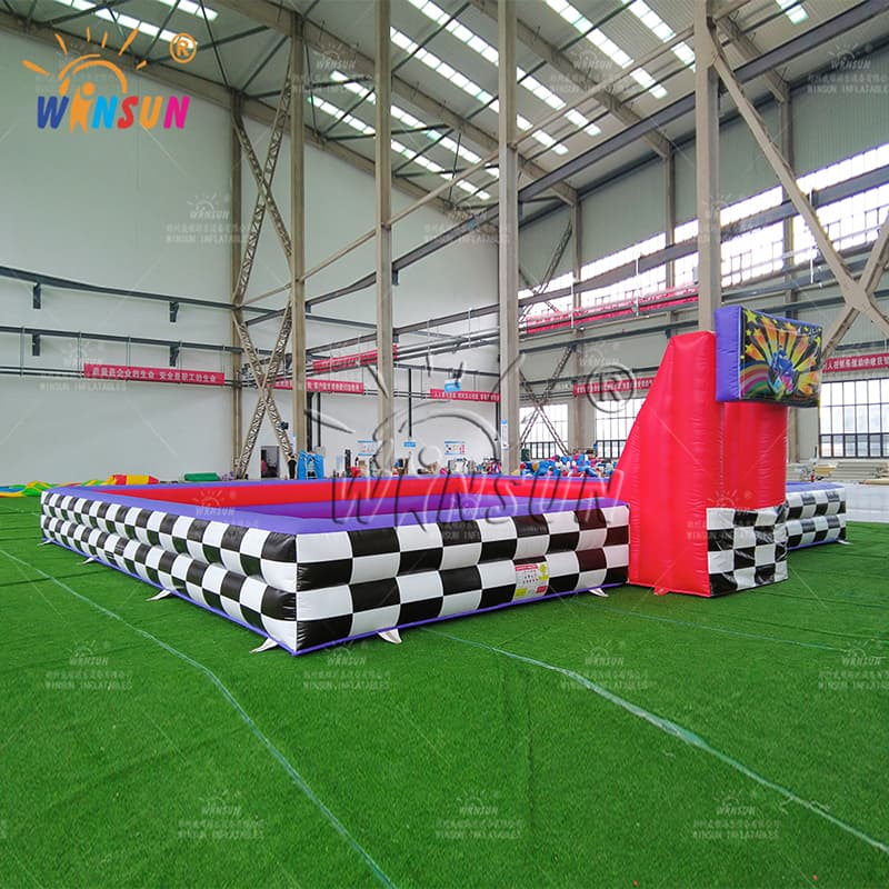 Arena de carreras inflable para autos chocadores