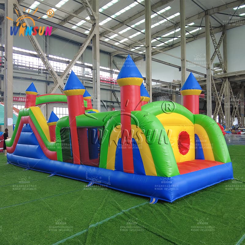 Carrera de obstáculos inflable comercial para niños