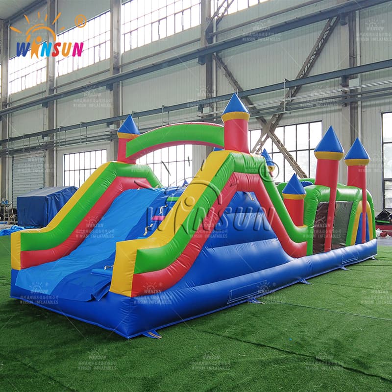 Carrera de obstáculos inflable comercial para niños