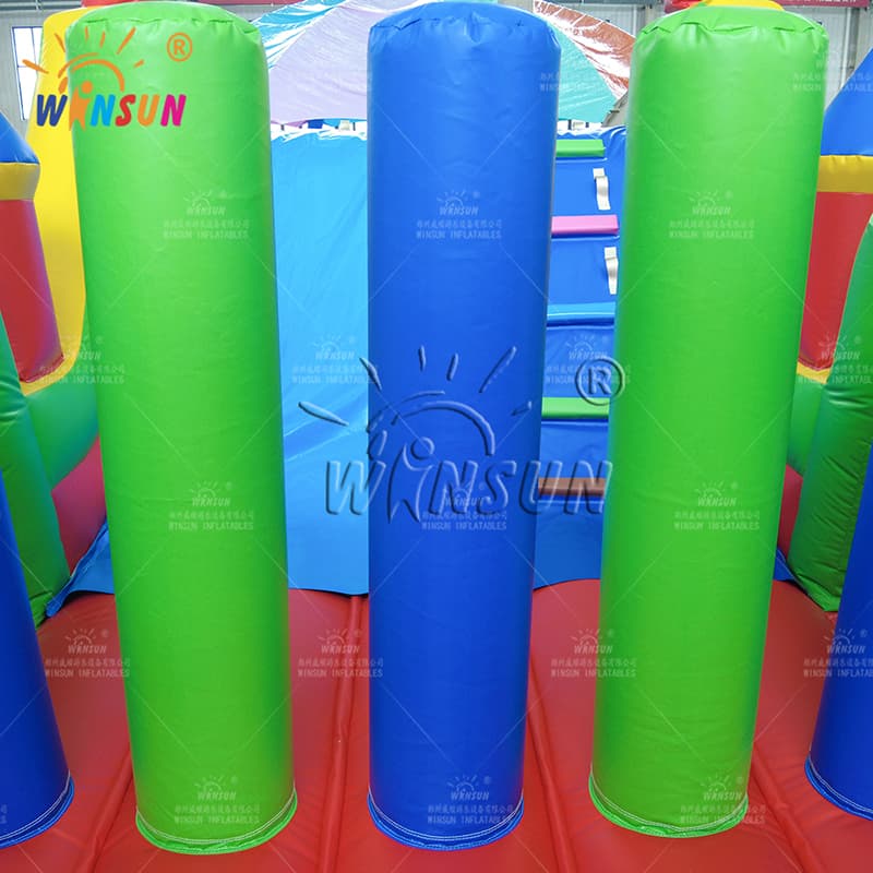 Carrera de obstáculos inflable comercial para niños