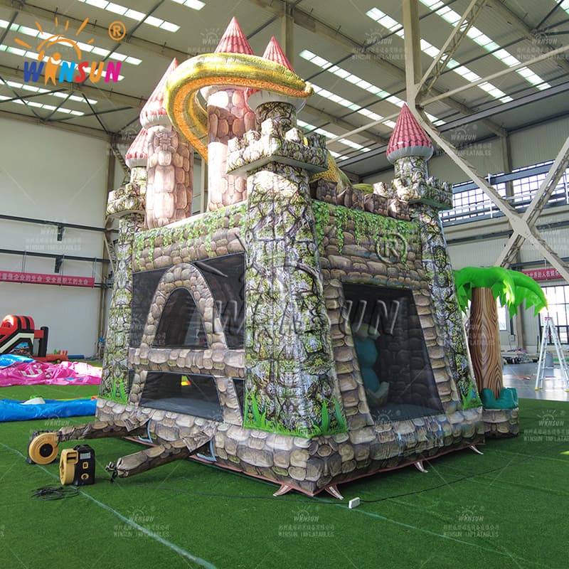 Castillo de salto inflable de dinosaurio de nuevo diseño