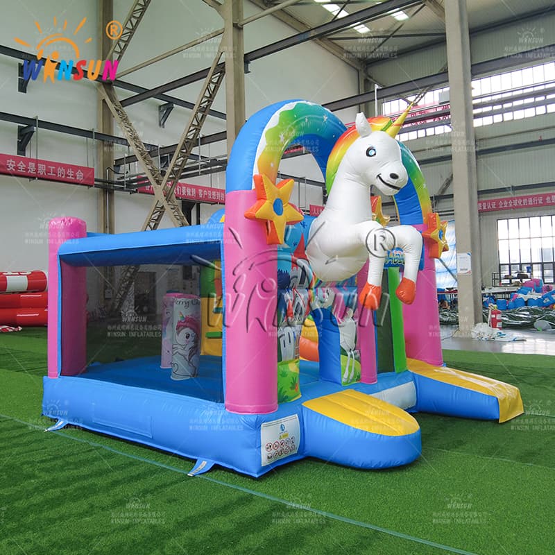 Combo de salto inflable de unicornio popular