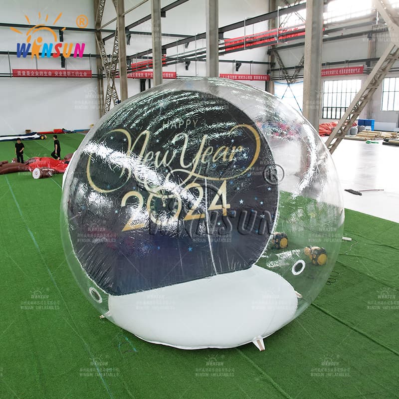 Cabina de fotos inflable con globo de nieve para eventos