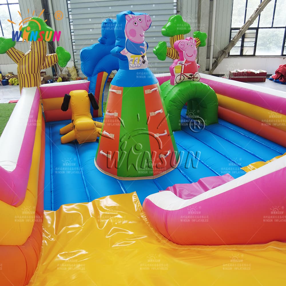 Tierra de diversión inflable con tema de Peppa Pig