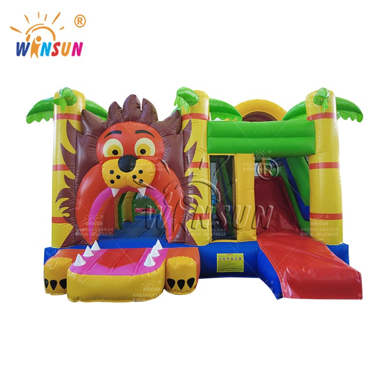 Combo inflable comercial Jungle Lion