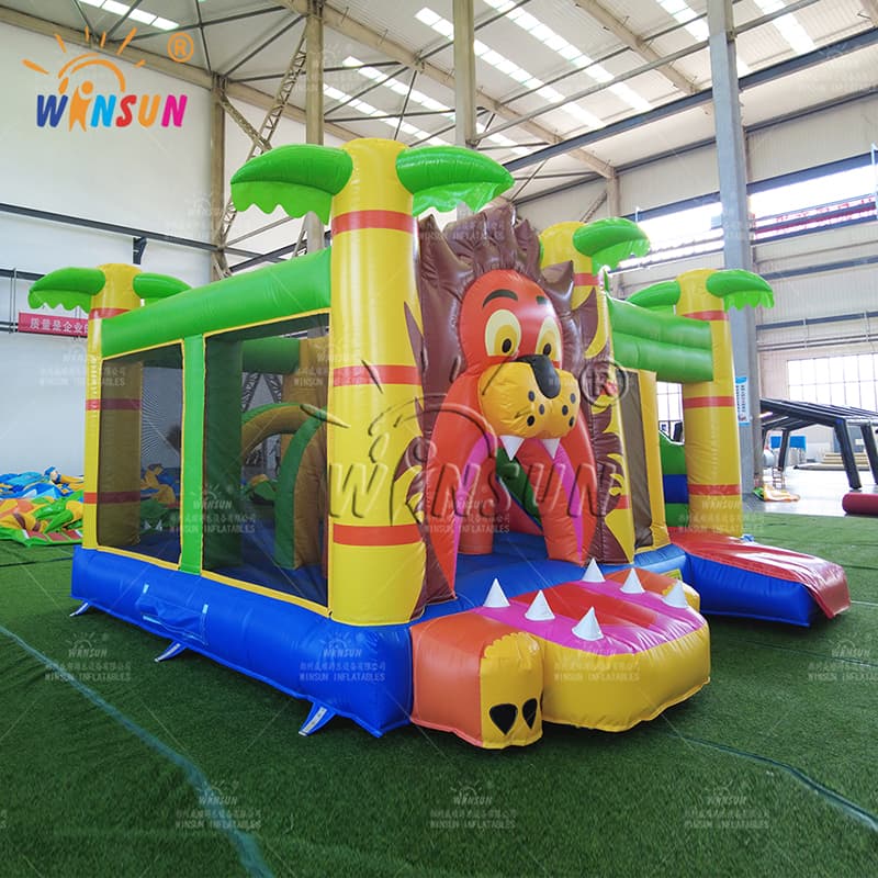 Combo inflable comercial Jungle Lion