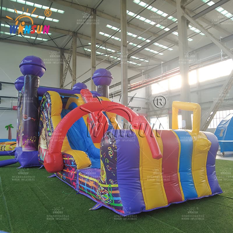 Combo inflable con tema de barra musical de doble uso