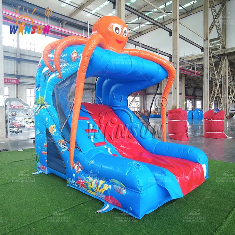 Tobogán inflable de pulpo personalizado