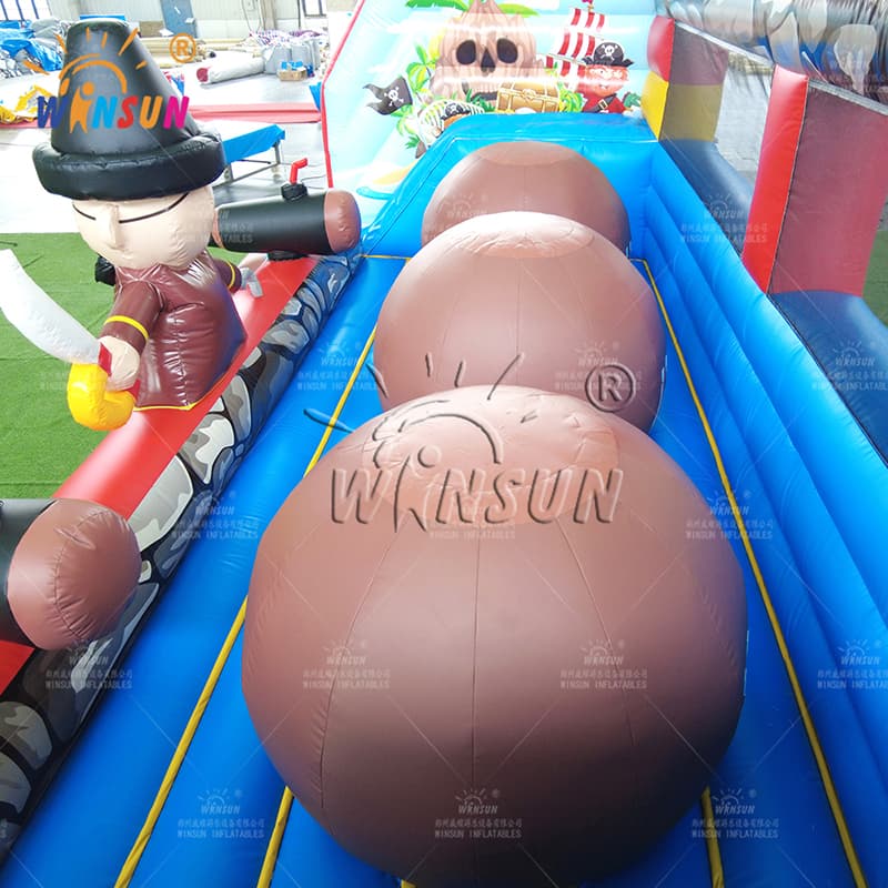 Juego interactivo inflable Wipe Out de piratas