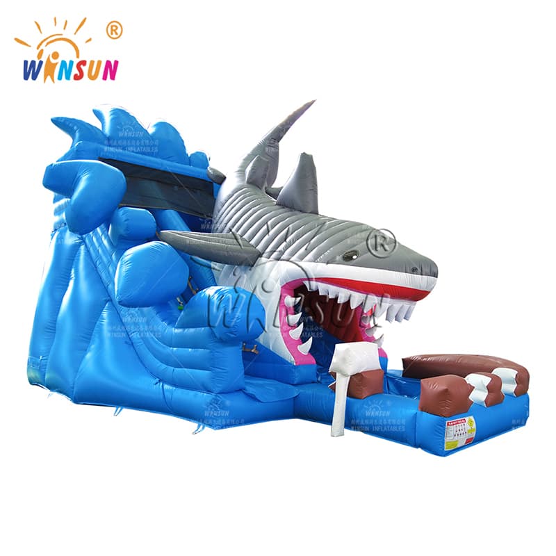 Tobogán acuático inflable de un carril Shark a la venta