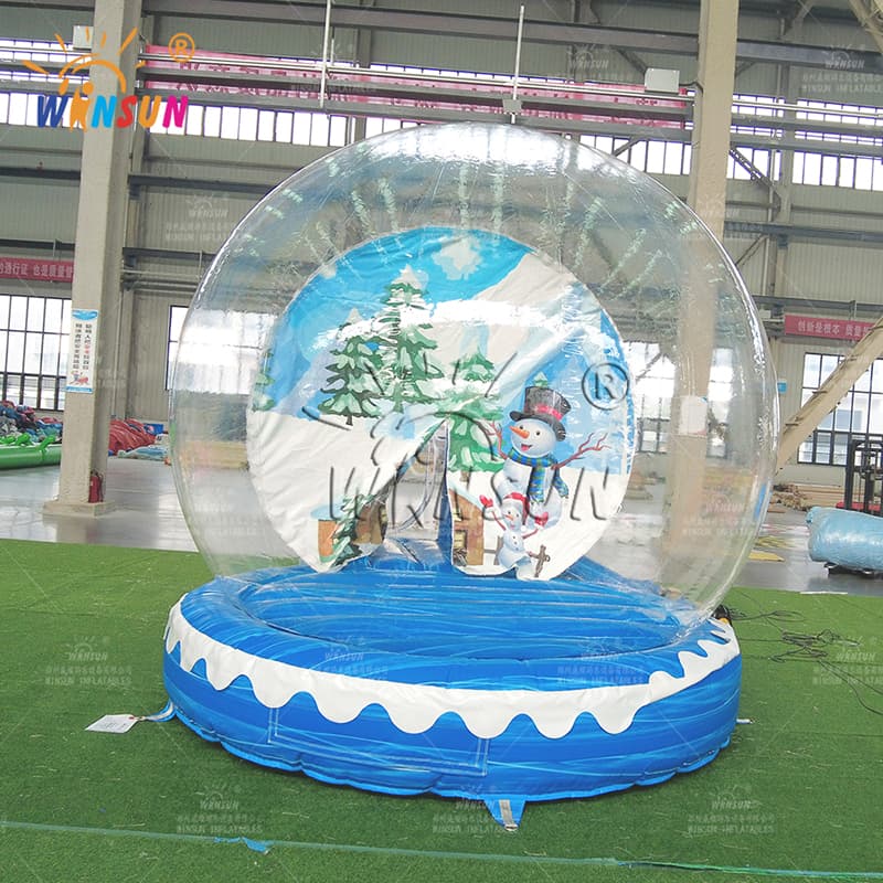 Bola de nieve inflable de mármol personalizada con túnel de entrada