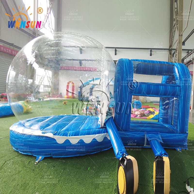 Bola de nieve inflable de mármol personalizada con túnel de entrada