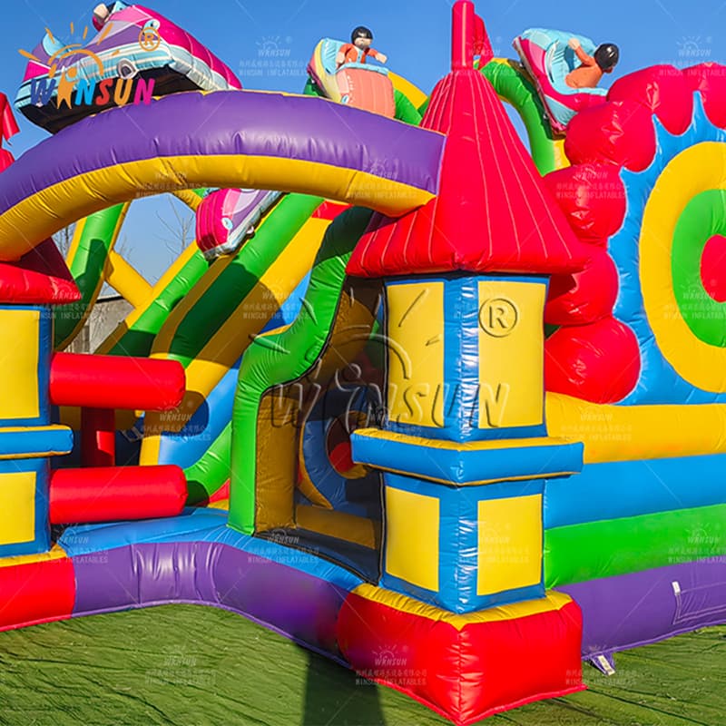 Montaña rusa inflable combinada a la venta